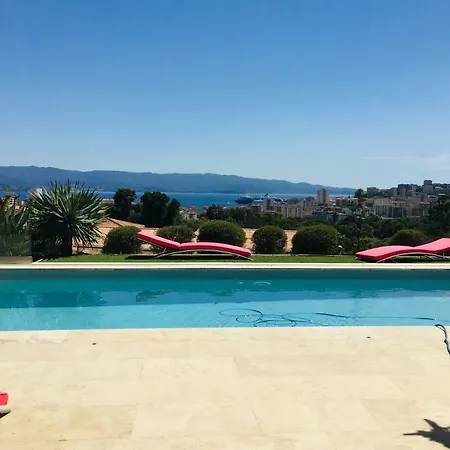 F3 Rez De Jardin Vue Panoramique Golfe Ajaccio